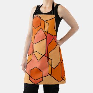 Hexagon Bauhaus - Orange Schürze
