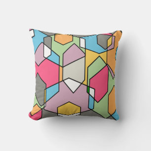 Hexagon Bauhaus - Pastels Kissen