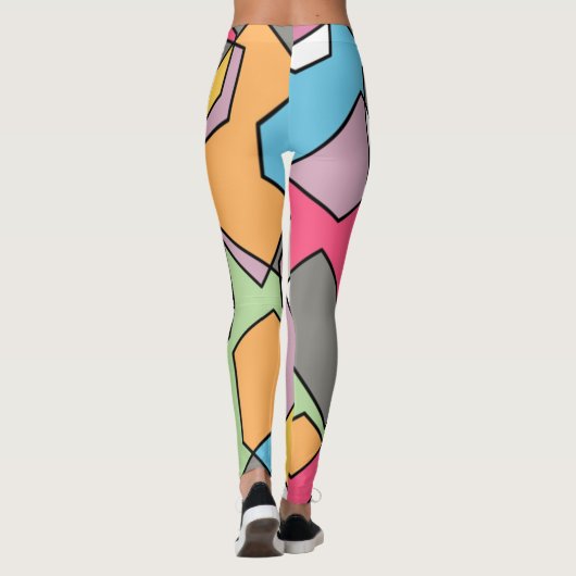 Hexagon Bauhaus - Pastels Leggings (Rückseite)