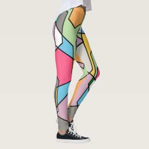Hexagon Bauhaus - Pastels Leggings