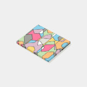 Hexagon Bauhaus - Pastels Post-it Klebezettel (angewinkelt)