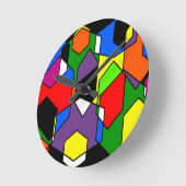 Hexagon Bauhaus  Runde Wanduhr (Winkel)