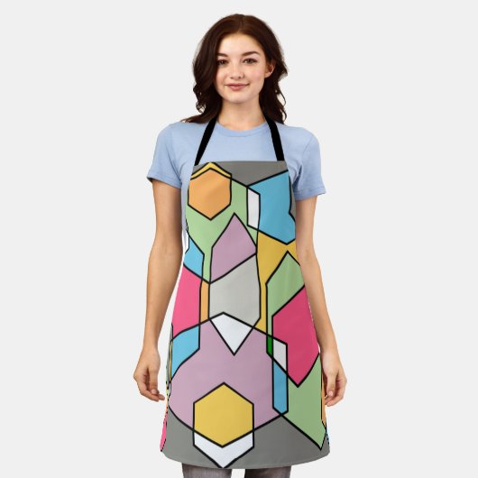 Hexagon Bauhaus Schürze (Getragen)