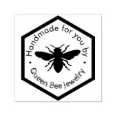 Hexagon-Bienenlogo Permastempel (Design)