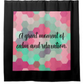 Hexagon black duschvorhang (Vorderseite)