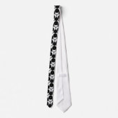Hexagon Black & White Fashion Nacken Tie Krawatte (Rückseite)