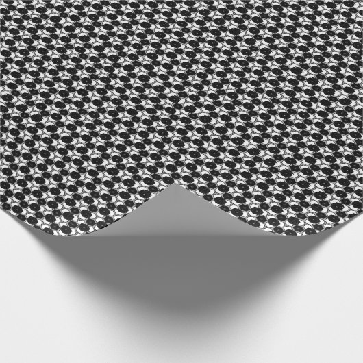 Hexagon Black & White Geometric Honeycomb Muster Geschenkpapier (Ecke)