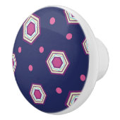 Hexagon-blauer Keramik-Zug-Griff Keramikknauf (Rechts)