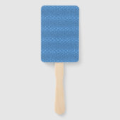 Hexagon Blue Black Pattern Fächer (Rückseite)