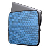 Hexagon Blue Black Pattern Laptopschutzhülle (Vorderseite Links)