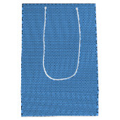 Hexagon Blue Black Pattern Mittlere Geschenktüte (Rückseite)