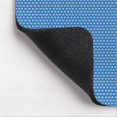Hexagon Blue Black Pattern Mousepad (Ecke)