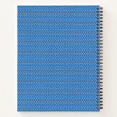 Hexagon Blue Black Pattern Notizblock (Rückseite)