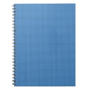 Hexagon Blue Black Pattern Notizblock