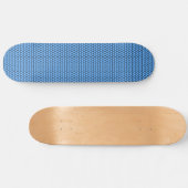 Hexagon Blue Black Pattern Skateboard (Horizontal)
