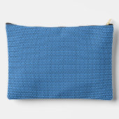 Hexagon Blue Black Pattern Zubehörtasche (Rückseite)