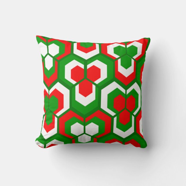 Hexagon-Blume Kissen (Vorderseite)