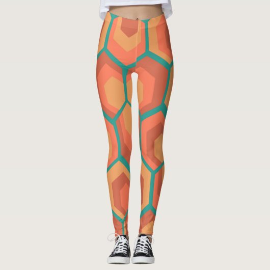 Hexagon-Blume Leggings (Vorderseite)