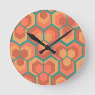 Hexagon-Blume Runde Wanduhr