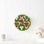 Hexagon-Blume Runde Wanduhr (Zuhause)