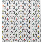 Hexagon Chains Duschvorhang (Vorderseite)
