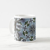 Hexagon des Dschungel-Blätter und der tropischen Kaffeetasse (Vorderseite Links)