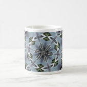 Hexagon des Dschungel-Blätter und der tropischen Kaffeetasse (Mittel)