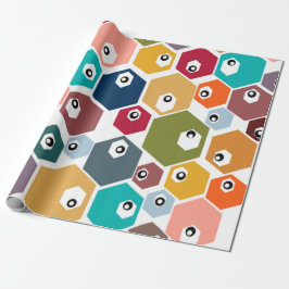 Hexagon Eyeballs Geschenkpapier