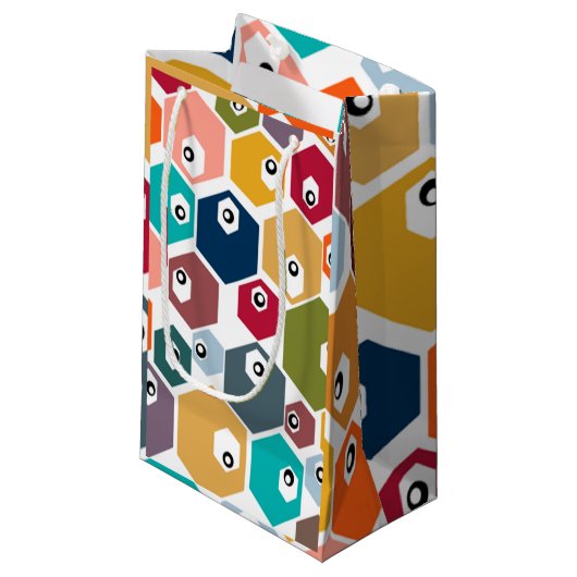 Hexagon Eyeballs Kleine Geschenktüte (Vorderseite Schrägansicht)