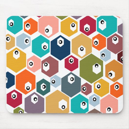 Hexagon Eyeballs Mousepad (Vorne)