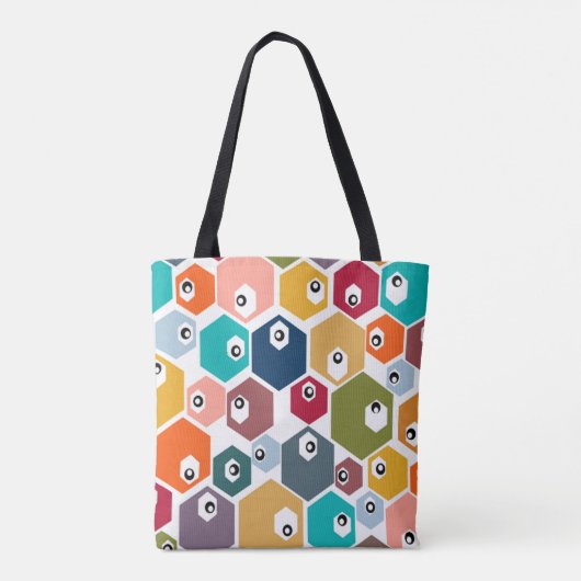 Hexagon Eyeballs Tasche (Rückseite)