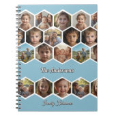 Hexagon Family Photo Collage Notizblock (Vorderseite)