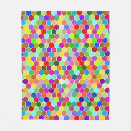 Hexagon Fleecedecke (Vorderseite)