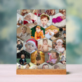 Hexagon Foto Collage Acrylschild (Neutral)