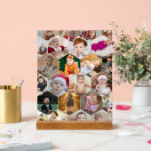 Hexagon Foto Collage Acrylschild (Hochzeit)