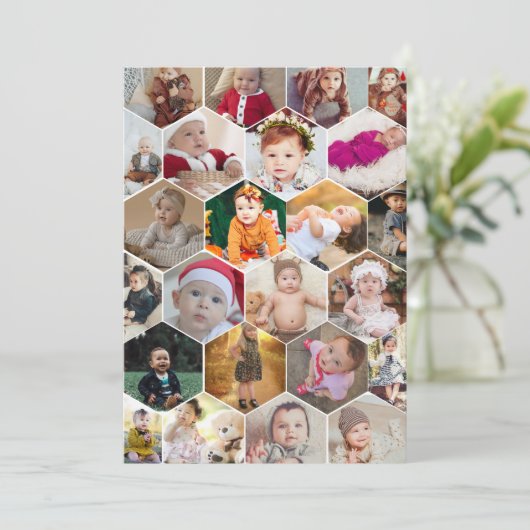 Hexagon Foto Collage Ankündigung (Stehend Vorderseite)