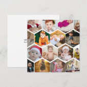 Hexagon Foto Collage Dankeskarte (Vorne/Hinten)