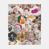 Hexagon Foto Collage Fleecedecke (Vorderseite)