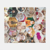 Hexagon Foto Collage Fleecedecke (Vorderseite (Horizontal))