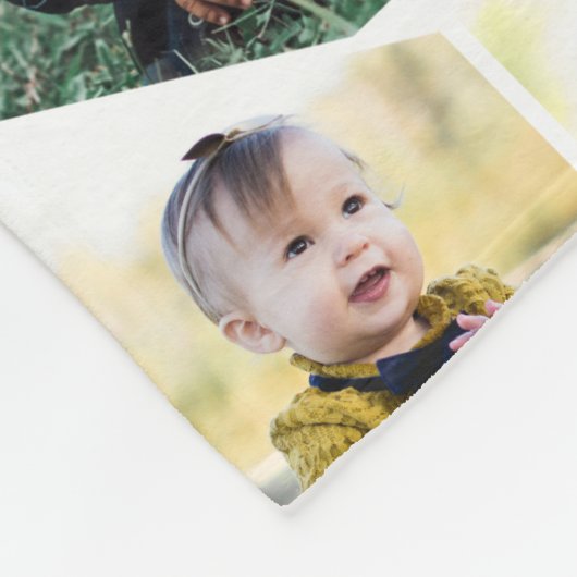 Hexagon Foto Collage Fleecedecke (Ecke)