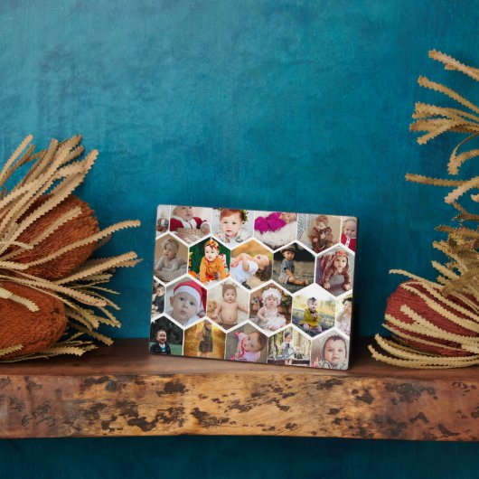 Hexagon Foto Collage Fotoplatte (Seite)
