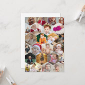 Hexagon Foto Collage Karte (Vorderseite/Rückseite Beispiel)