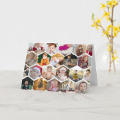 Hexagon Foto Collage Karte (Gelbe Blume)
