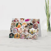 Hexagon Foto Collage Karte (Vorderseite)