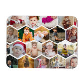 Hexagon Foto Collage Magnet (Horizontal)