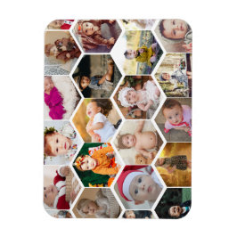 Hexagon Foto Collage Magnet