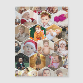 Hexagon Foto Collage Magnetkarte