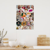 Hexagon Foto Collage Poster (Küche)