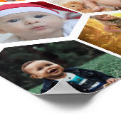Hexagon Foto Collage Poster (Ecke)