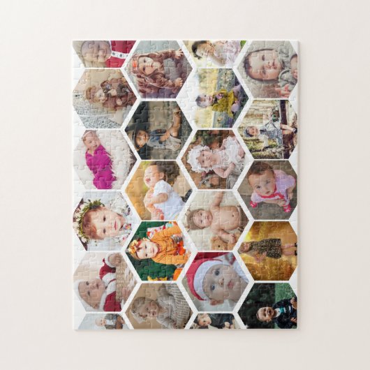 Hexagon Foto Collage Puzzle (Vertikal)